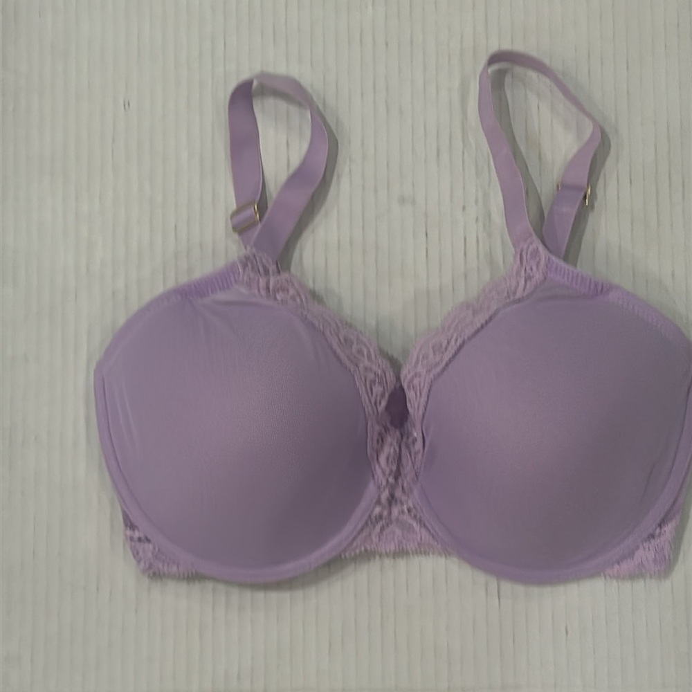 NWOT NATORI Feathers Plunge Bra Color: Purple Mist Size 32DD - Picture 6 of 12